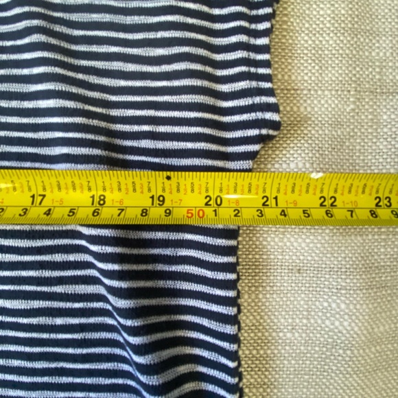 Jones New York Cotton Blend Boatneck Sleeveless Nautical Coastal Knit Top-Sz-L - Picture 15 of 16